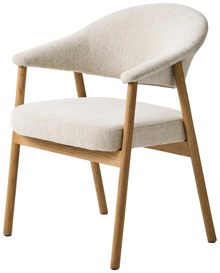 Set de scaune de sufragerie crem cu cotiere 2 buc. din lemn de stejar Elk – Unique Furniture