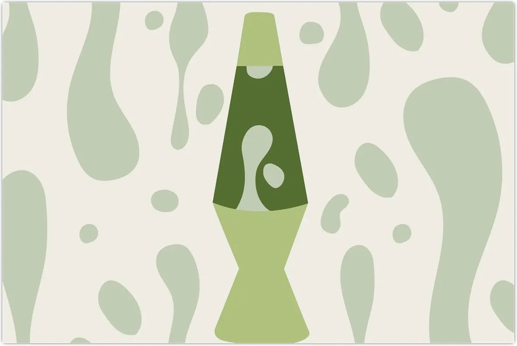 Tablou - Hippies, lampa de lavă (90x60 cm)