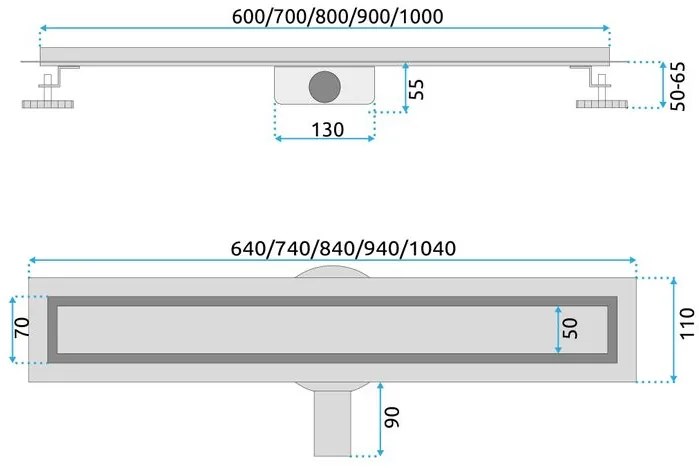Rigola dus REA Neox pro 60 cupru periat