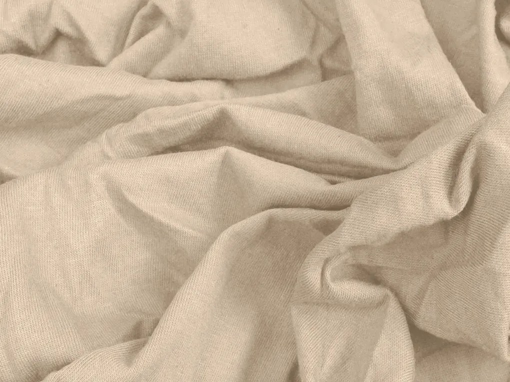 Cearsaf Jersey svetle bej 180 x 200 cm