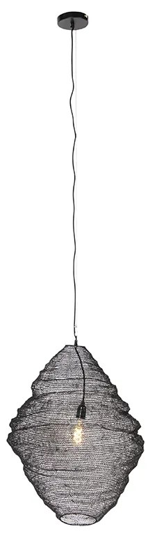 Lampă suspendată orientală neagră 60cm - Nidum