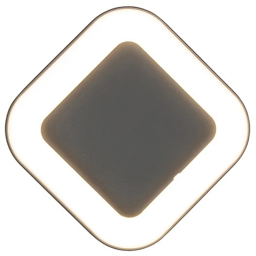 Lampă de perete și plafon gri pătrat IP54 - Ariel