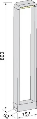BRILAGI - LED Lampă de exterior BARI LED/10W/230V 4000K IP65 80 cm antracit