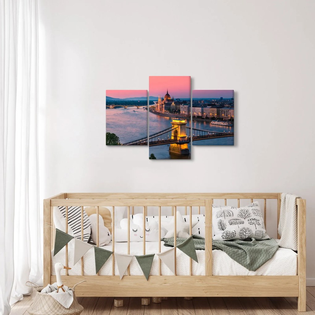 Tablou - Panorama orașului Budapesta, Ungaria (90x60 cm)