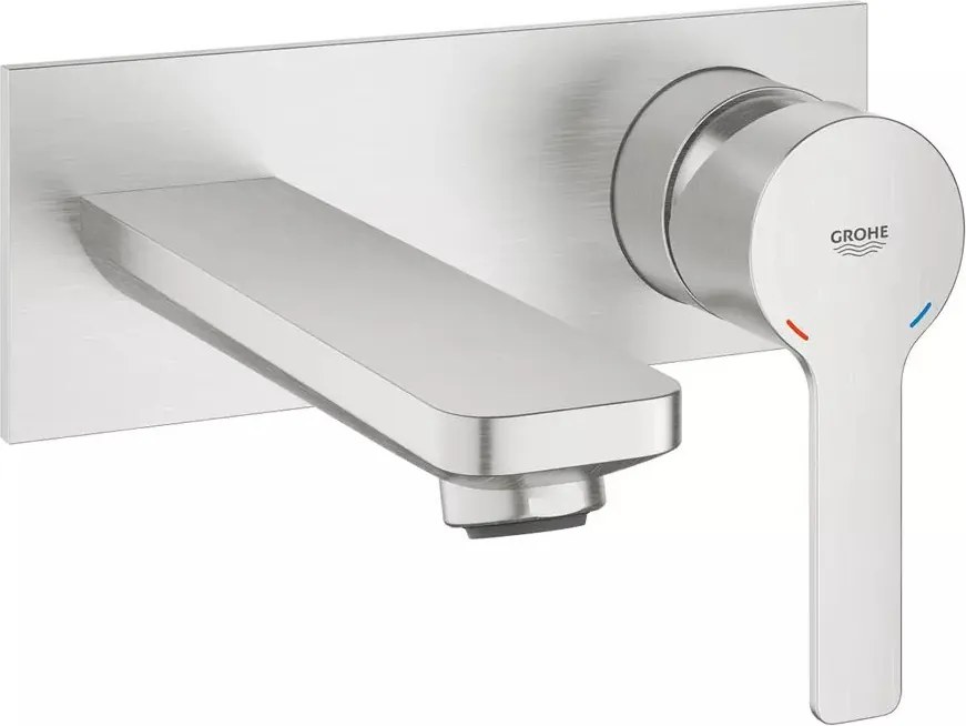 Baterie lavoar incastrata Grohe Lineare marimea M crom periat Supersteel fara corp ingropat
