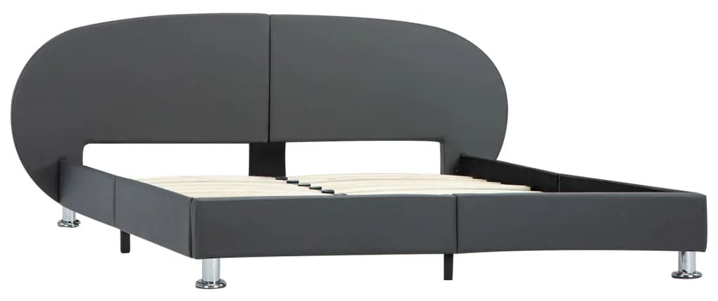 285419 vidaXL Cadru de pat, gri, 180 x 200 cm, piele ecologică