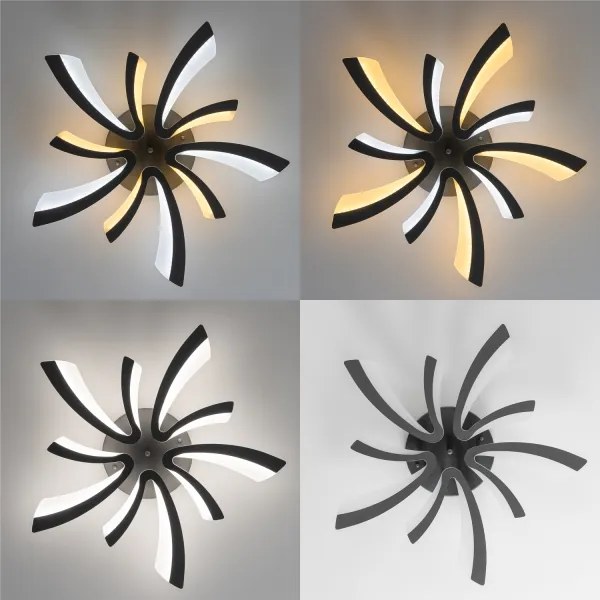 Lustră LED dimabilă aplicată Brilagi TWIST LED/55W/230V 3000-6500K antracit + telecomandă