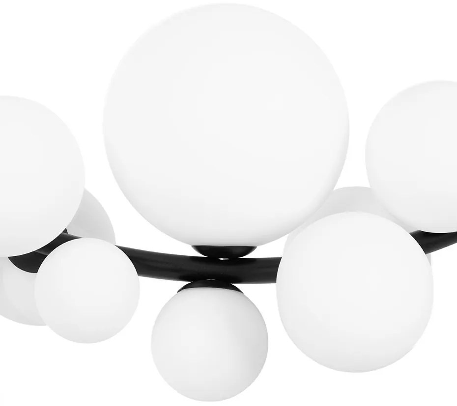 Lustra circulara cu 14 de surse de lumina ROCIO negru