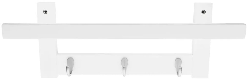 Etajeră Joda 2, bambus, albă, 48,5 x 8 x 12 cm