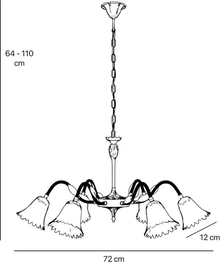 Candelabru din alama cu detalii gravate Dalida