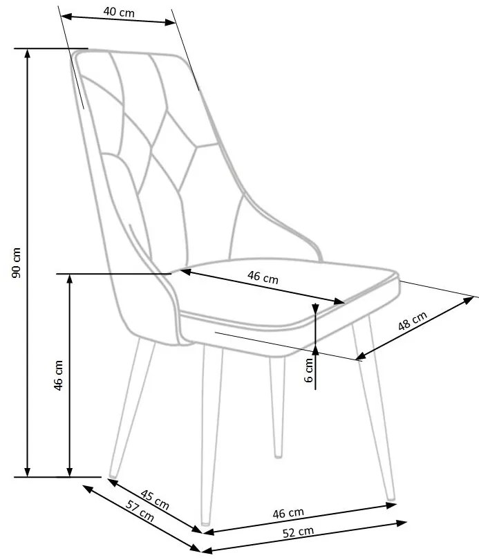 Scaun de bucaterie Marien, gri/negru