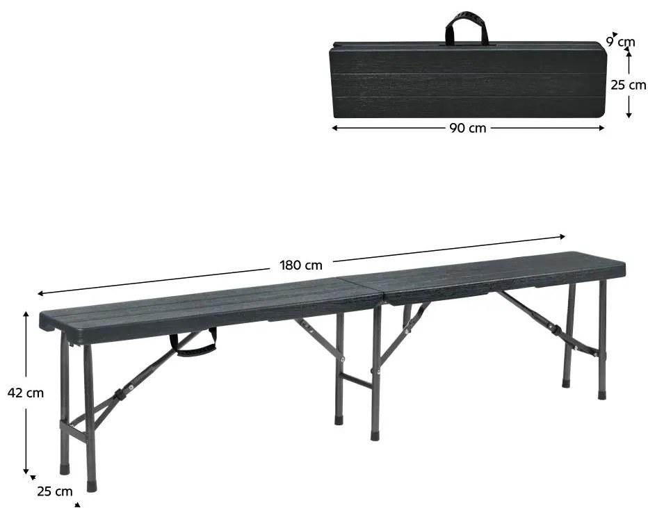 Set mobilier de grădină Ubicado (negru) (pentru 4 persoane). 1116533