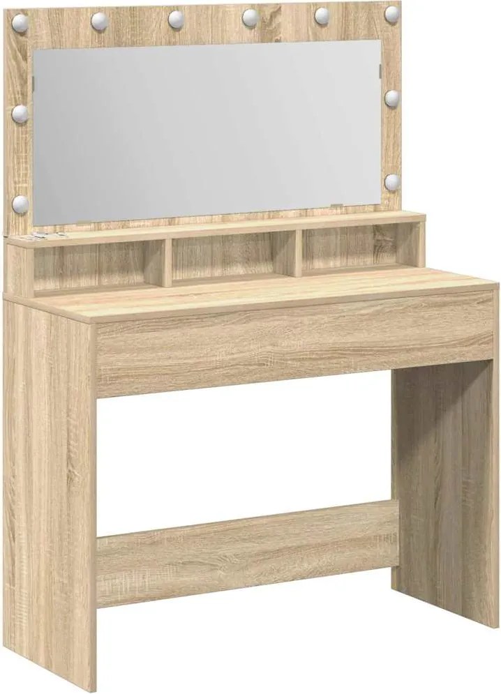 vidaXL Masă de Machiaj Stejar Sonoma 100 x 41 x 135 cm Lemn compozit