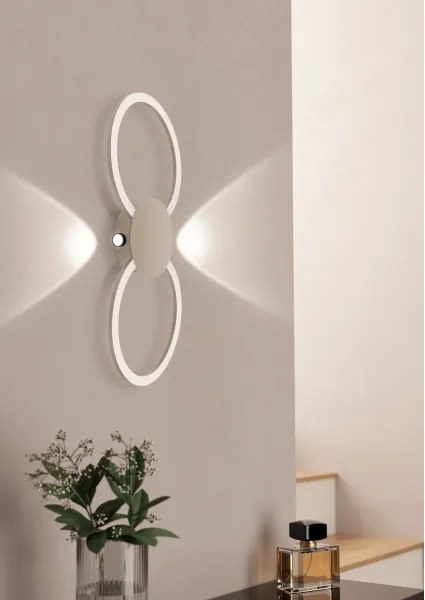 Eglo 902127 - Aplică de perete LED VENTICELLO LED/20W/230V + LED/0,91W bej