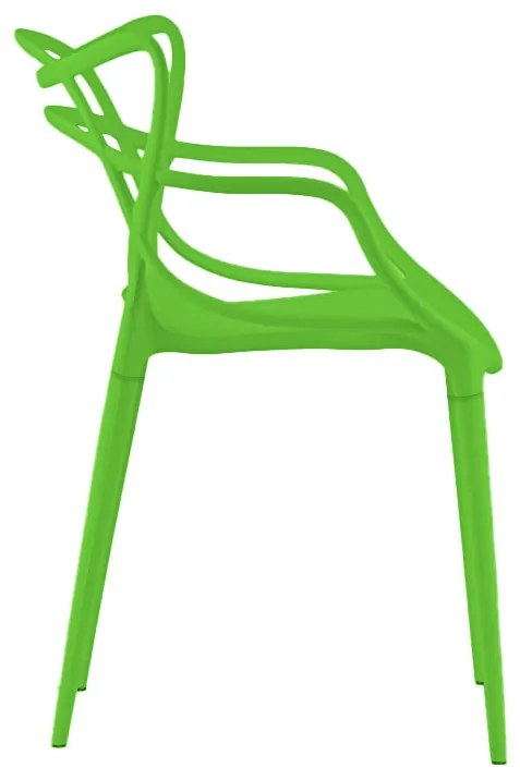 Set 4 bucati scaune din plastic KATO verzi