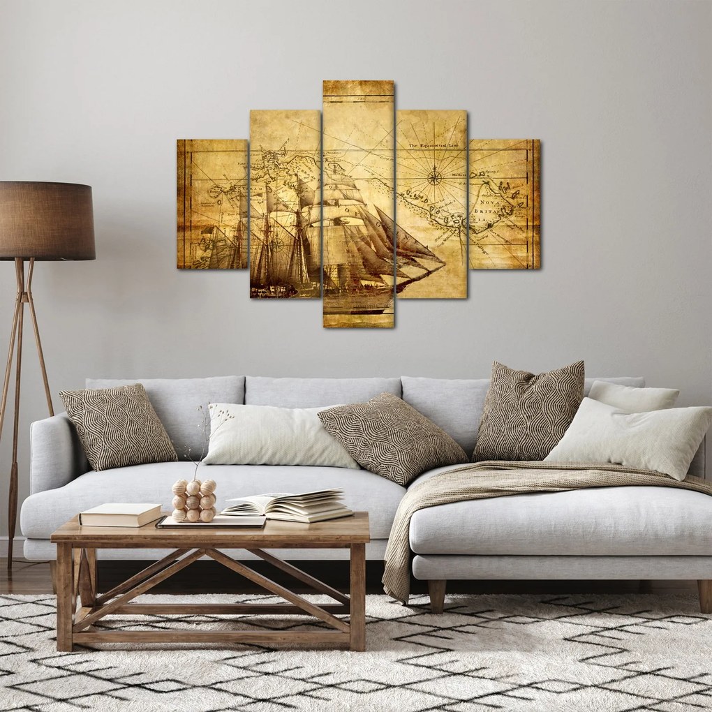 Tablou - Harta veche (150x105 cm)