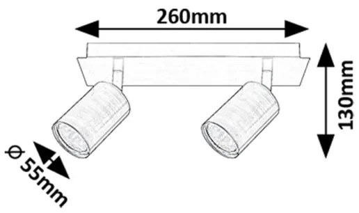 Spot Rabalux 73072 GERHARD 2xGU10/15W/230V