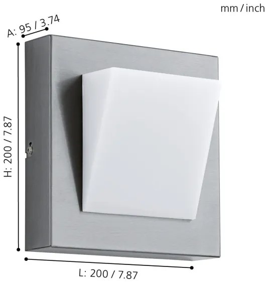 Eglo 94114 - Corp de iluminat exterior GALARY 1 LED/3,7W/230V IP44