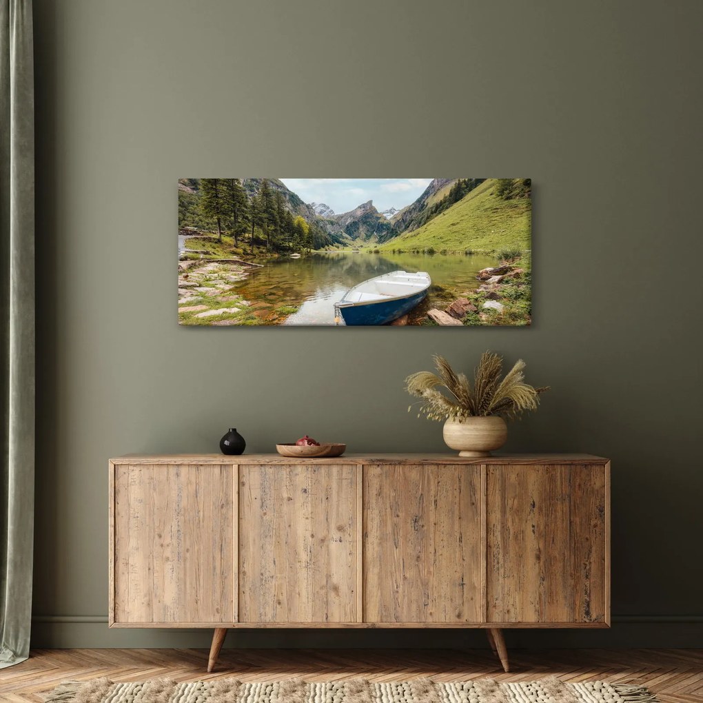 Tablou - Seealpsee, lac din Elveția (120x50 cm)