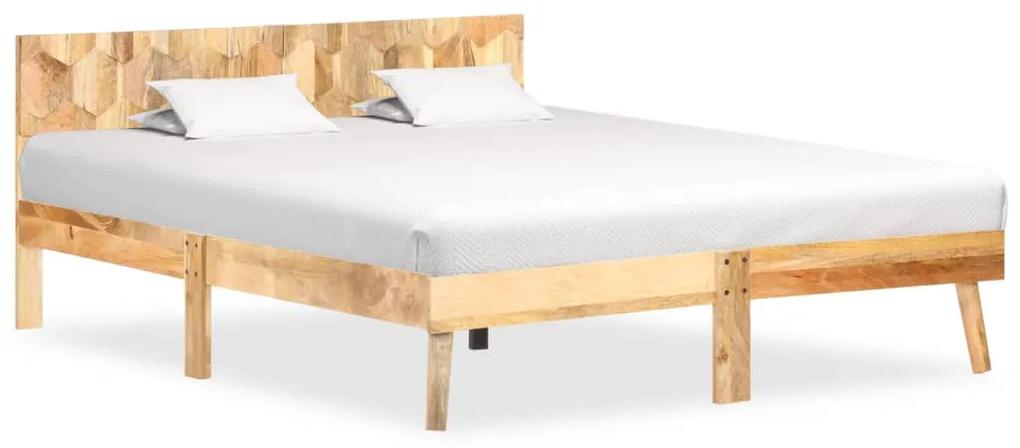 288443 vidaXL Cadru de pat, 180 x 200 cm, lemn masiv de mango