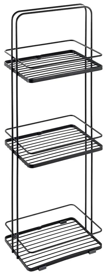 Raft pentru baie negru mat din oțel Lava – Metaltex