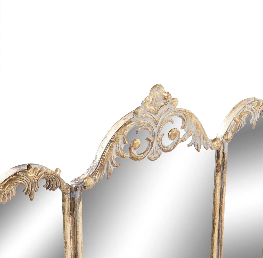 Oglinda Romantic din metal auriu 43x35 cm