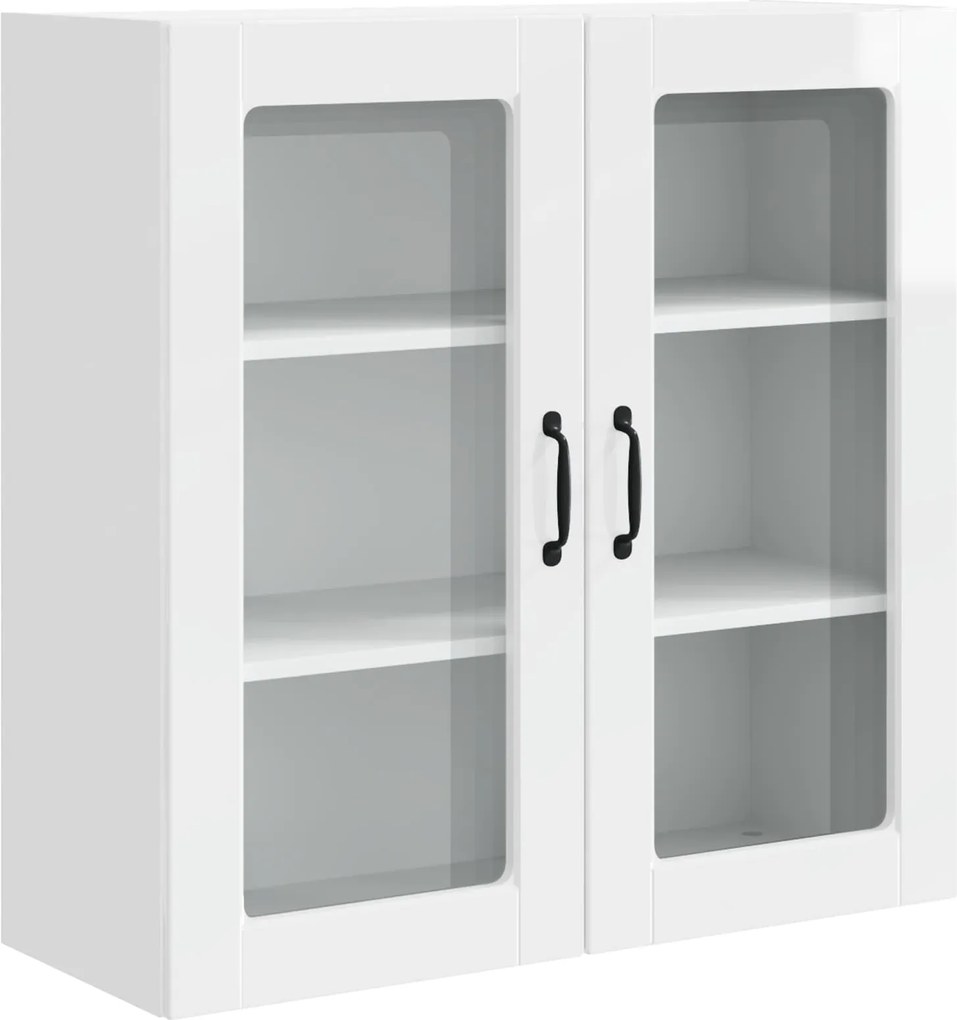 vidaXL Dulap de bucătărie Alb lucios 80 x 31 x 80 cm Lemn compozit