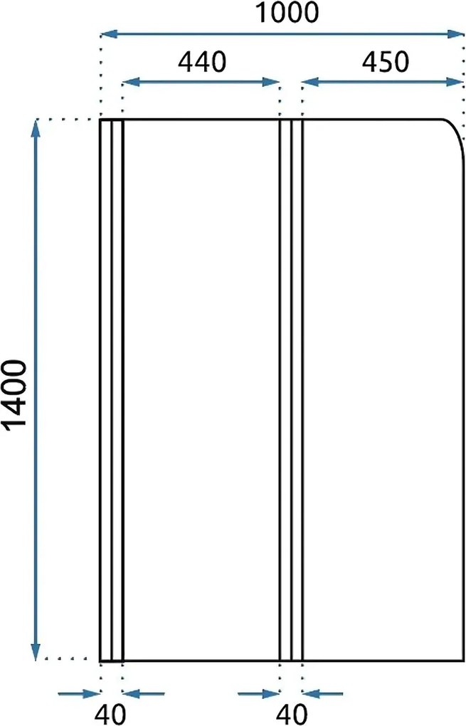 Panou pentru cada pliabil Rea Agat-2 100 cupru periat