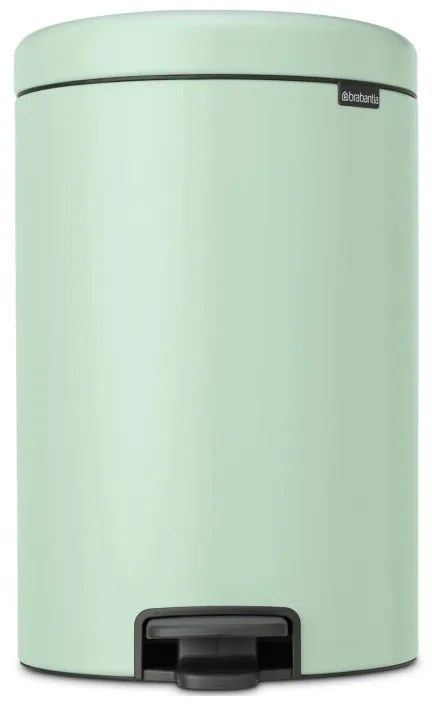 Cos de gunoi cu pedala Brabantia NewIcon 1008847, 20 L, Inchidere lina, Baza antiderapanta, Verde deschis
