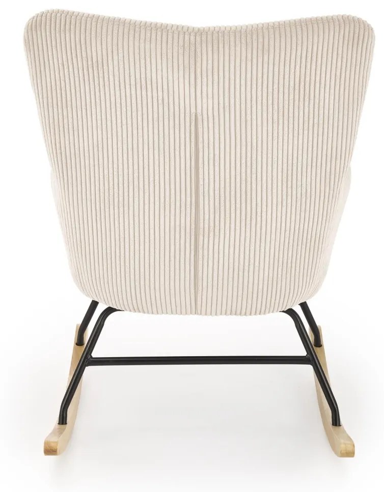 Fotoliu tip balansoar Belmiro velvet crem H92 cm