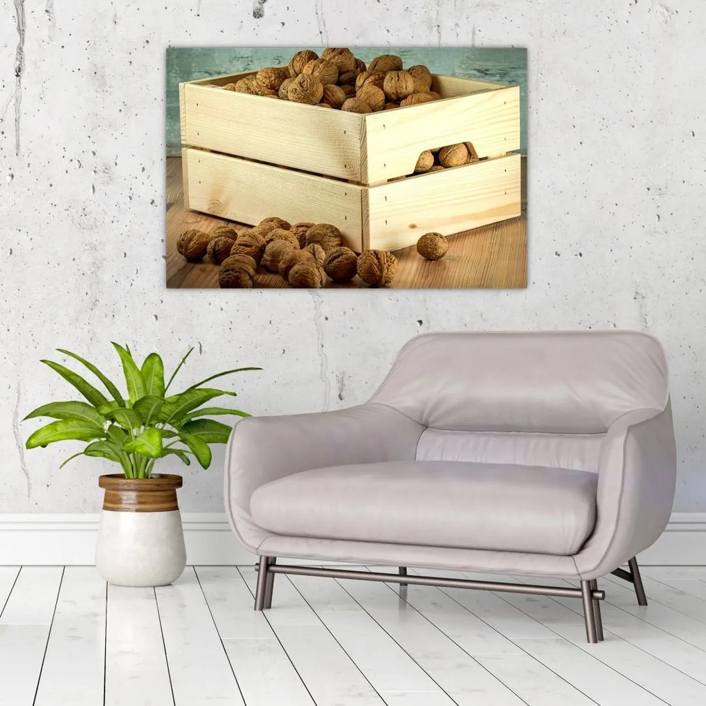 Tablou - Natură moartă de toamnă cu nuci (90x60 cm)