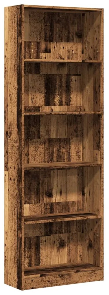 857828 vidaXL Bibliotecă, lemn vechi, 60x24x176 cm, lemn prelucrat