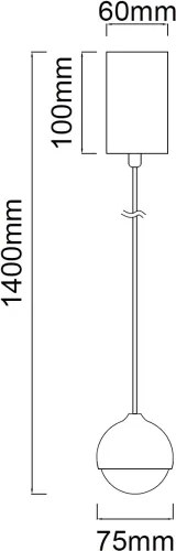 Open Design OR85099 - Lustră LED suspendată pe cablu BOLICINA, LED 5W/230V, aurie