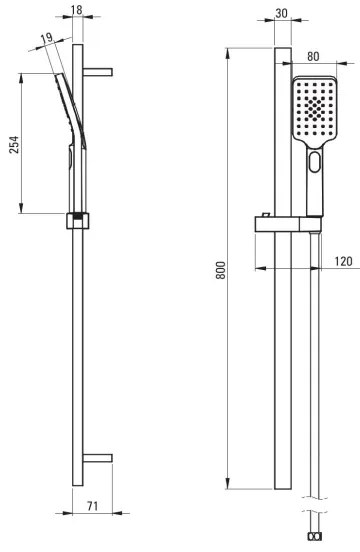 Deante NGA_N52K - Set de duș ALPINIA, negru