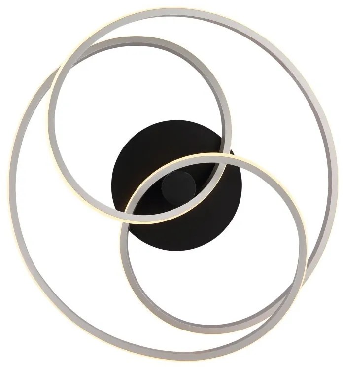 Plafoniera LED moderna GLYXAR negru/nickel