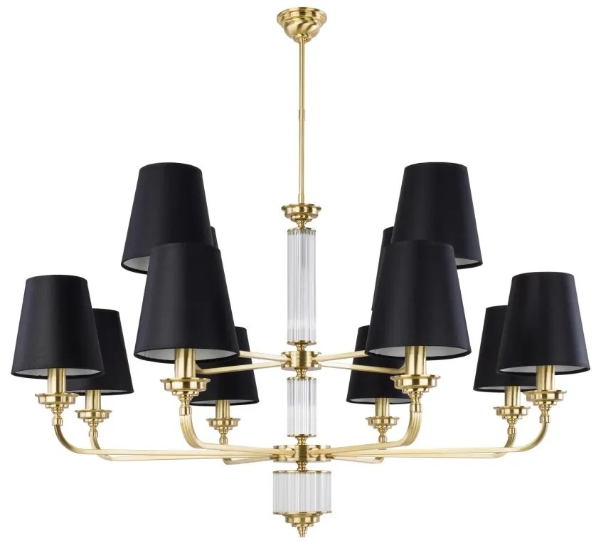 Candelabru 12 brate modern realizat manual Verde