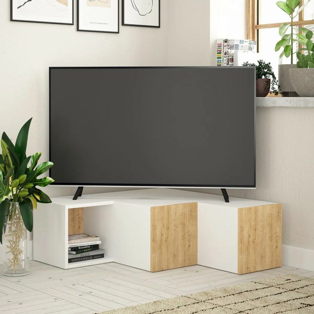 Măsuță TV Compact White and Oak