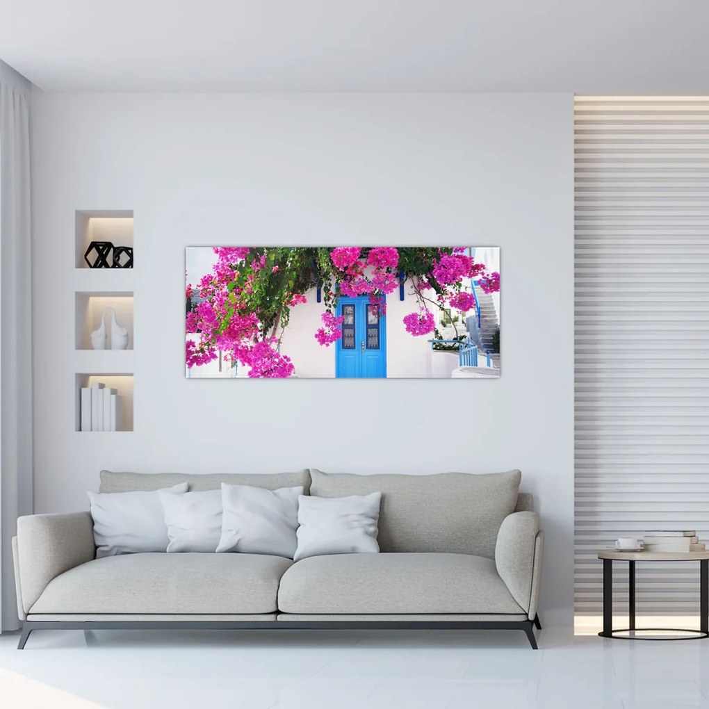 Tablou - Casă tradițională grecească (120x50 cm)
