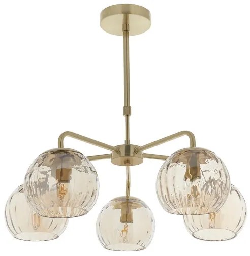 Endon 91969 - Candelabru pe tijă DIMPLE 5xE14/7W/230V auriu