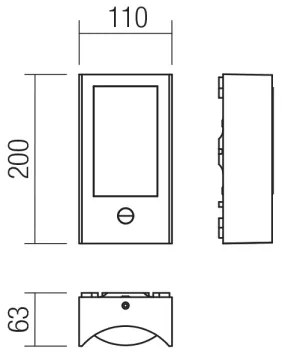 Aplică LED de exterior cu senzor Redo 90487 WARP LED/8W/230V IP44 maro