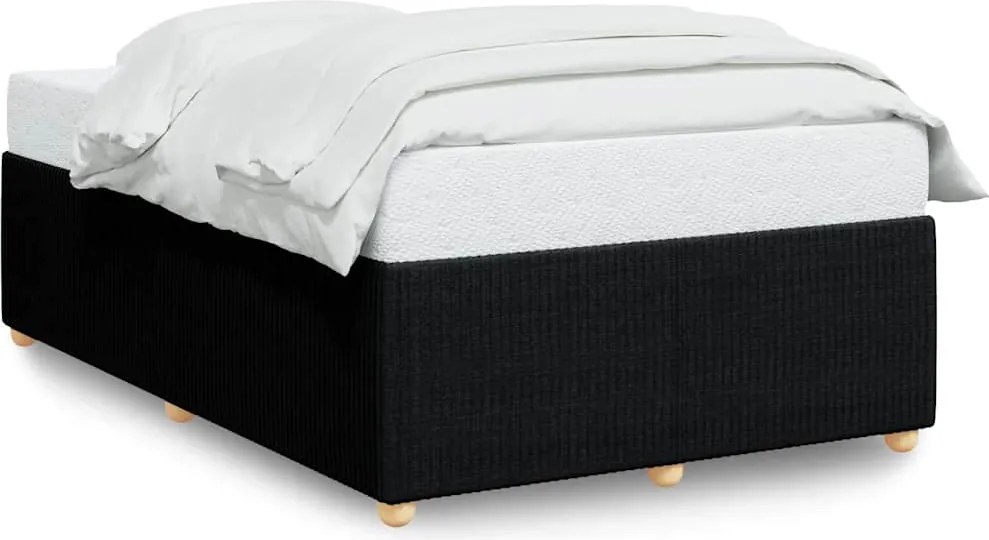 vidaXL Cadru de pat fără saltea Negru 120x190 cm țesătură