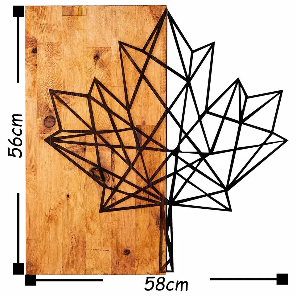 Accesoriu decorativ de perete din lemn Leaf