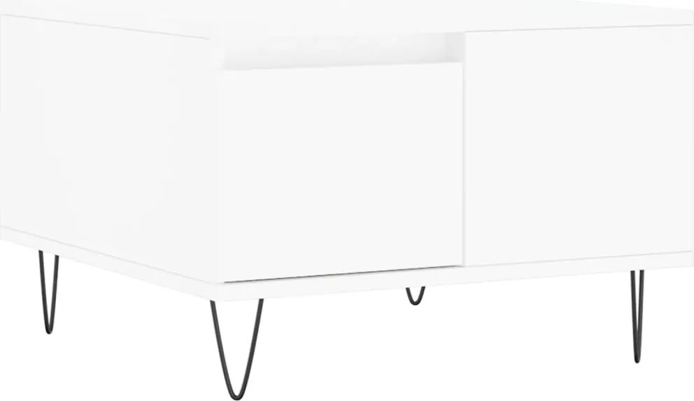 vidaXL Măsuță de cafea, alb, 55x55x36,5 cm, lemn prelucrat