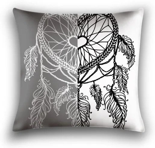 Set 2 bucati huse decorative pentru perna TIRLAN 45x45 cm, gri-alb