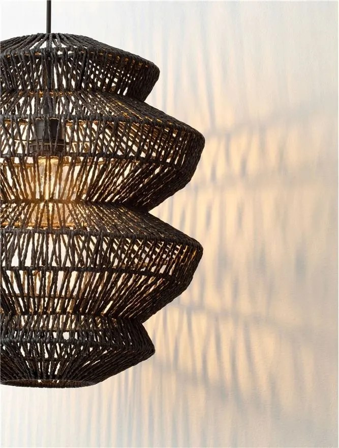 Lustra/Pendul design natural NUA negru