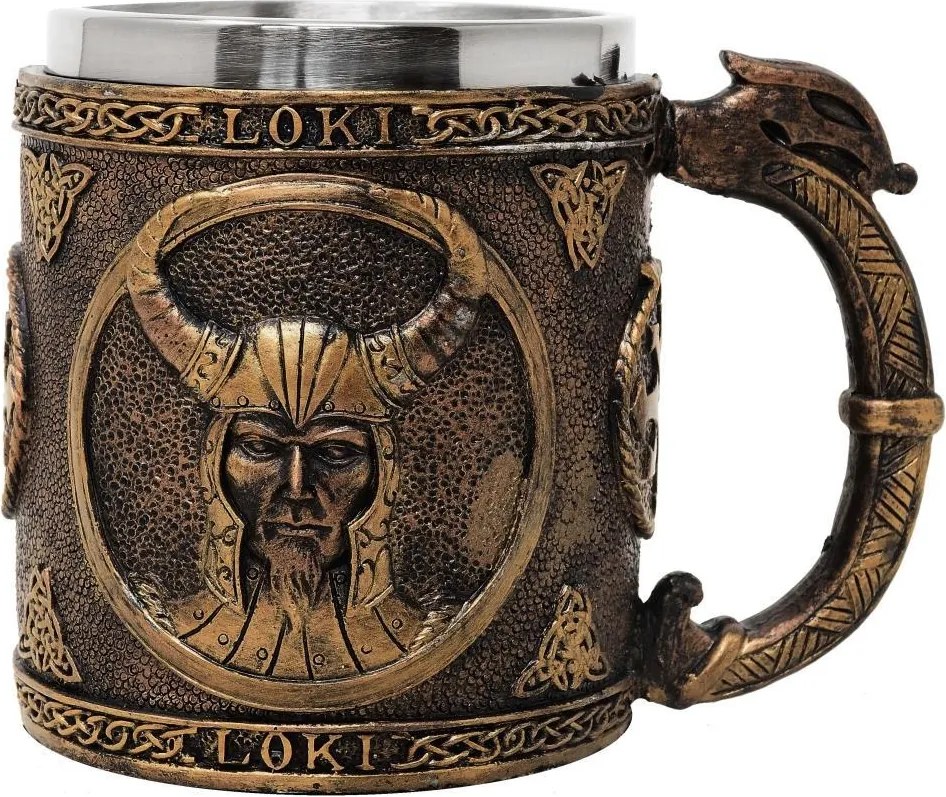 Halba Loki – halba vikinga cu interior metalic, 400 ml