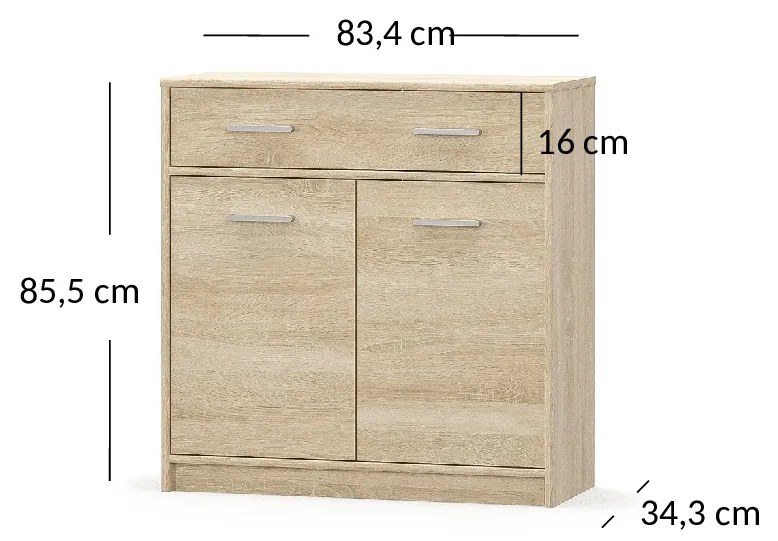 Comodă Terrell (Stejar sonoma). 1053284