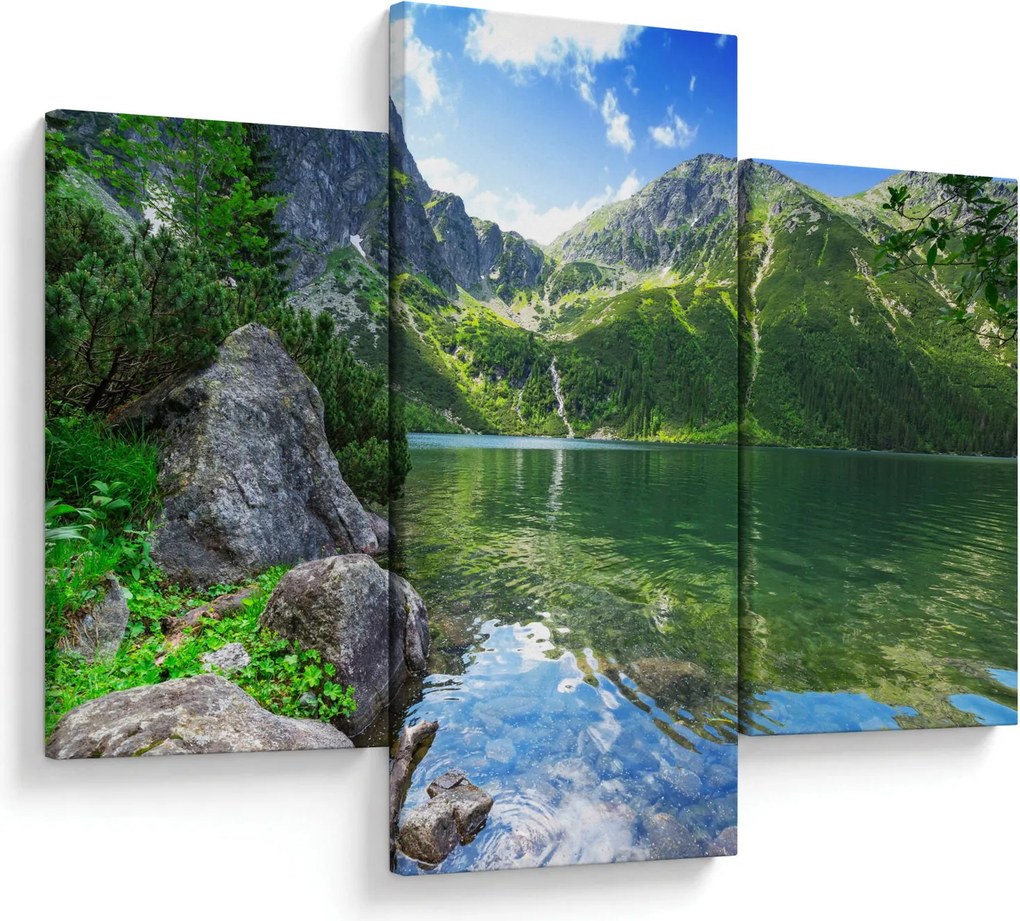 Tablou cu lac în munții Tatra (90x60 cm)