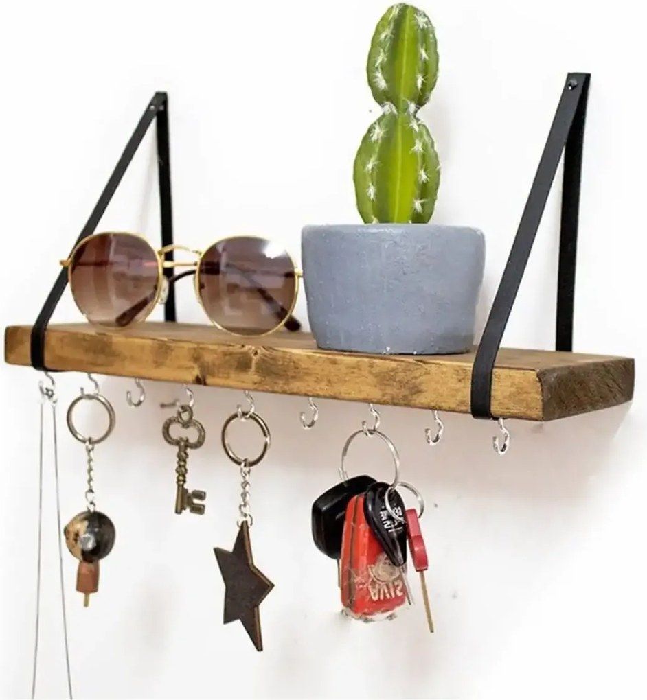 Raft de perete lemn,seria wood Homs 40 x 9 cm,700043