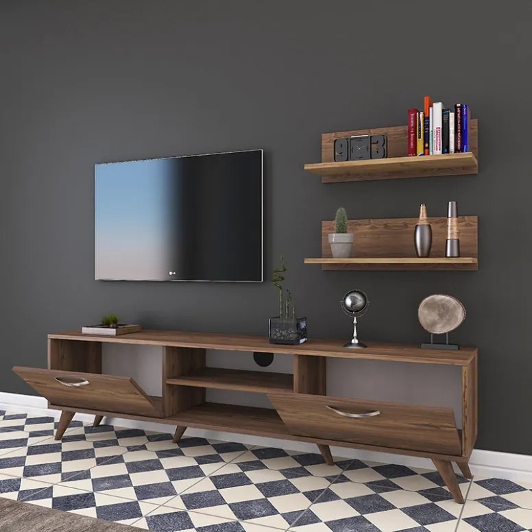 Ansamblu Comoda TV Jasmine Oak 80x35x48.5 cm